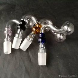 High quality fantastic glass pipes Curved Glass Oil Burners Pipes Colored female joint Water Pipe smoking gourd pipes