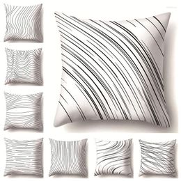 Pillow 45x45cm Geometric Decorative Pillowcases Polyester Throw Case Striped Pillowcase Kussensloop