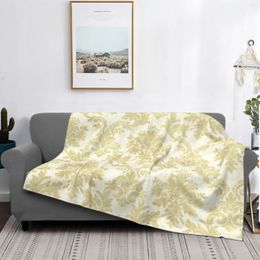 Blankets European Floral Decorative Pattern Fleece Blanket For Couch Bed Super Soft Cozy Plush Microfiber Fluffy Lightweight Warm