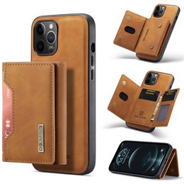 2023 New Magnetic Leather Case for IPhone 13 12 14 11 Pro Max Xs XR 7 8 Plus 2 In 1 Detachable Wallet Cover Cards Holder Pocket