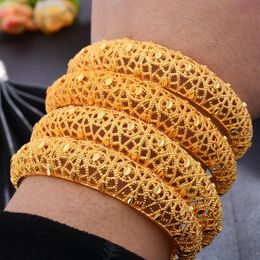 Bangle Dubai African Fashion Wedding Golden Bracelet Jewelery Africa Bangles For Women Flower Bijoux Femme