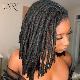 Hair Bulks 60 Strands Dreadlock Extensions For Men Women Afro Kinky Straight 100 Human Handmade Loc Braids Crochet 230301