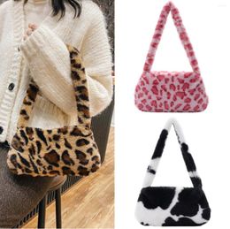 Evening Bags Cute Plush Women's Bag Korean Version Retro Underarm Fashion Shoulder Small Wallet Bolsas De Hombro Drop