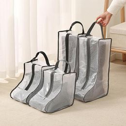 Storage Bags Boot Organizer Bag Waterproof Dustproof Transparent Shoes Protection Zippered Portable Boots Pocket HouseholdStorage