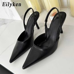 New Brand Dress Pumps Women Sandal Thin Low Heel 6cm Ladies Fashion Pointed Toe Shallow Slingback Mules Shoes 230302