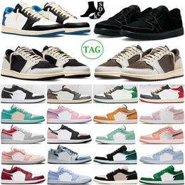 Reverse Mocha 1 Low OG Basketball Shoes Men Women 1s Black Phantom Sail Fragment Voodoo Midnight Navy Easter Magenta Gray Blue Mens Trainers Sports Sneakers