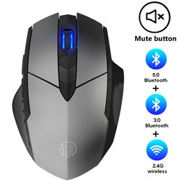 Mice Bluetooth 2 4G USB Silent Wireless Mouse Rechargeable Charging Home Game Ergonomic Noiseless for Computer Laptop PC 230301
