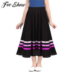 Skirts Ballet character skirt Teen Girls High Waist Long Maxi Full Circle Skirt for Performance Celebration of Spirit Praise Dance Wear T230301