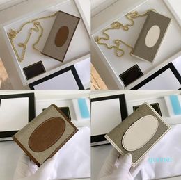 Designer-Classic gold hain strap long wallet flap woman mini bag luxury designer short wallets card holder fashion women coin purse hasp po301B