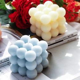 Geometric Small Bubble Ornaments Soy Wax Oil Scented Fragrance Candles Relaxing Birthday Creativity Gift Home Decor