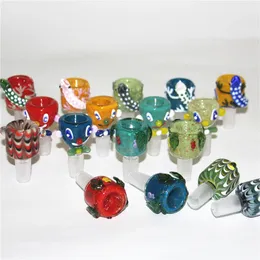 hookah wholesale 18.8mm 14mm glass bowl Colour bong bowls smoking tobacco flower cone accessrioes heart shape glass bong