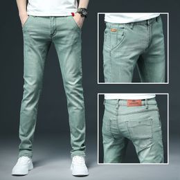 Men's Jeans Mens Colored Jeans Stretch Skinny Jeans Men Fashion Casual Slim Fit Denim Trousers Male Green Black Khaki White Pants Male Brand 230302