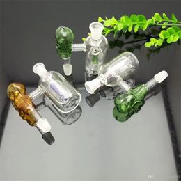 Smoking Accessories Color skull glass external filter pot Wholesale Glass bongs Oil Burner Glass Water Pipes Oil Rigs Smoking Rigs