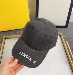 Paris Washed Denim Baseball Cap Letter Embroidery Fashion Fashion Brand Peaked Caps