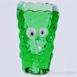 Green Cartoon Smoking Accessories, Wholesale Glass Pipe, Smoking Pipe Fittings