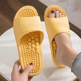 Slippers New Couple Unisex Shoes Indoor Home Soft Non-Slip Women Men Wear-Resistant Massage Comfortable Y2302