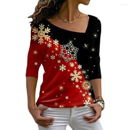 Blusas de mujer blusa de contraste chic blusa navideña top jirón termal