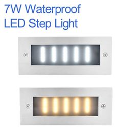 Street Lights LED Indoor Outdoor Step Lighting Stair Light 7W White 6000K (Warm White) suitable courtyard flower bed corners Swimming Pools oemled