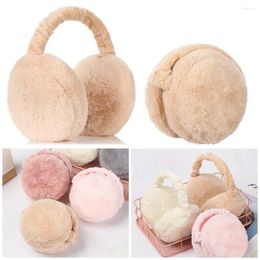 Cycling Caps Fashion Foldable Adjustable Autumn And Winter Earflaps Solid Colour Women Earmuffs Ear Cover