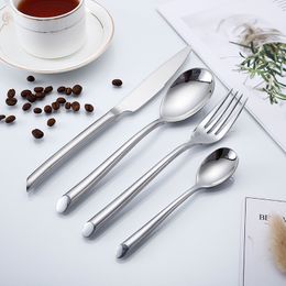 Dinnerware Sets Sell Luxury Dinner Stainless Steel Gold Cutlery Spoon Fork Flatware Home and kitchen products 230302