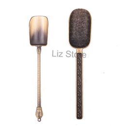 Chinese Style Tea Spoons Copper Tea Leaves Scoop Honey Sauce Suger Spoon Coffee Scoops Beautifully Carved Tea Utensil Accessories TH0657