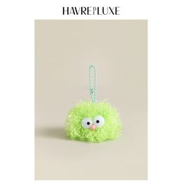 Key Rings Keychain Small Fried Fur Doll Cute Ugly Things Pendant Plush Small Briquette Schoolbag Pendant Exquisite Key Chain
