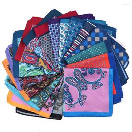 Bow Ties 30 30cm Print Polyester Paisley Pocket Square Handkerchief Towel Floral Patchwork Hanky Wedding Party