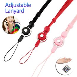Detachable Adjustable Cell Phone Strap Neck Lanyard Braided Nylon For Mobile Phone Badge Camera Mp3 USB ID Cards Mixed Color Supported