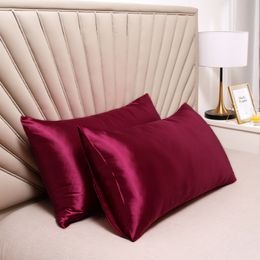 Pillows Silky Stain Pillowcase for Hair and Skin pillow cover Soft Breathable Smooth 20x26 inch Home Decor 230301