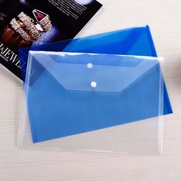 A4 Clear File Bags Document Folders Document Organisers with Snap Button for Document Stationery Tools Organisation