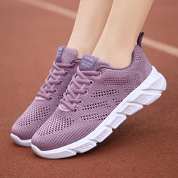 Designer women spring breathable running shoes black purple black rose red womens outdoor sports sneakers Color33