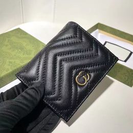 Designer Wallet For Women Mens Leather Gold Clasp Flap Envelope Handbag Wallets Lady Card Holder Passport Coin Pocket Pouch G Purses 2303021