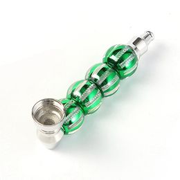 Latest Colourful Metal Alloy Pipes Dry Herb Tobacco Portable Philtre Silver Screen Removable Handpipes Hand Smoking Innovative Design Easy Clean Cigarette Holder