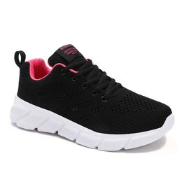 Designer women spring breathable running shoes black purple black rose red womens outdoor sports sneakers Color141