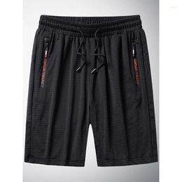 Men's Shorts Summer Black Mesh Sweatshorts Men Sportswear Breathable Nylon Straight Short Breeches Loose Casual Gym