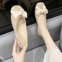 Dress Shoes New Fashion Flat Shoes Women's Walking 2022 Fall Fashion New Loafers Colorblock Casual Square Toe Flat Ballet Dance Flats L230302