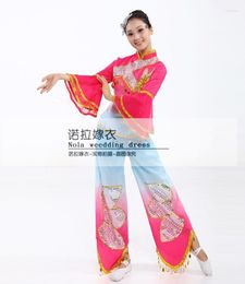 Stage Wear (0162) Fashion Chinese Folk Square Dance Costumes Yangko Performance Clothing Fan