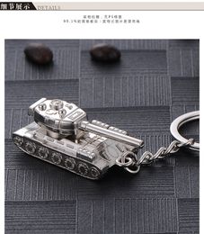 Tank World T34 Keychain Creative Gifts For Men's Metal Pendant Tank Model Car Keychain