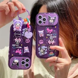 Cartoon Cute lovely Fashion girls like Case designer shockproof silicon make up mirror with stand covers iphone14 pro max plus iphone 13 12 11 pro max with armband