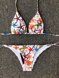 Famous Designer Sexy Bikini Bur Transparent Strap Star Print Swimsuit Fashion Beach Suit Summer Women's Biquini 316758