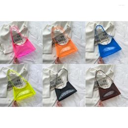 Evening Bags Transparent Clear Jelly Handbag Shoulder For Women Elegant Party Underarm Bag Totes Female Purse