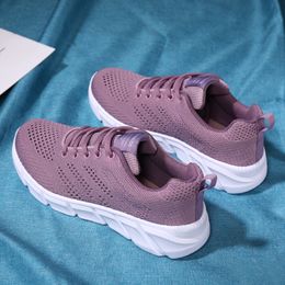 Designer women spring breathable running shoes black purple black rose red womens outdoor sports sneakers Color26