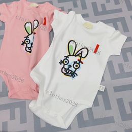 2023 NUOVO NUOVO BAMBINO BEBE BEBE PROPRIO DI COTTON STAMPATO 0-2Y ROMPERS TODDLE BAMBINO BOABINE NETTO I NETTIMATI BABBI ABBILITÀ CAMBINI CAMBINI ABBIGLIO DELLA SUSUTI SUBILE 0-24 MESI POSA BIANCO