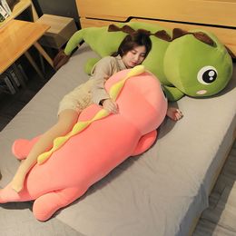 Plush Dolls Big eyed dinosaur long doll soft and comfortable sofa cushion bed pillow to send girls and children holiday gifts 230302