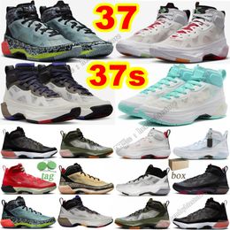 Jumpman 37S 37 Grafitti Basketball Shoes Hare Beyond Borders Guo Ailum Raptors Light Bone Rui Hachimura Jayson Tatum Bordeaux Siren Red Men Trainers Luxury Sneakers