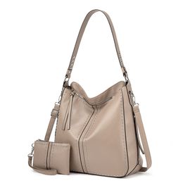 Fashion handbag Women's Tote bag Solid Colour 2-piece outdoor shoulder bag