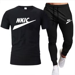 Men rastreio imprimindo 2 peças tops e shorts roupas esportivas de roupas esportivas