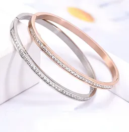 Korean Style Simple Bracelet Women's Fashion Simple Hand Jewellery Girlfriends Holiday Gift with Rhinestones Design Sense Wholesale