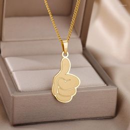 Chains Simple Gesture Pendant Necklace For Women Stainless Steel You Are The Goth Reward Students Jewellery 2023