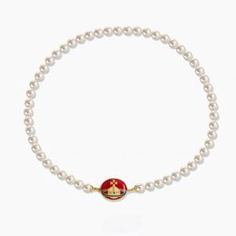 Luxury pearl necklaces beaded bracelet pendant necklace diamond Gold Plated designer Jewellery Clavicle Mother of pearl chain for Women